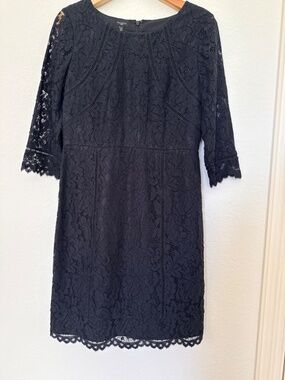 Talbots Black Lace Dress 10p